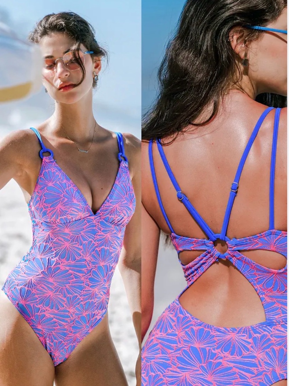 Cupshe floral bathing suit